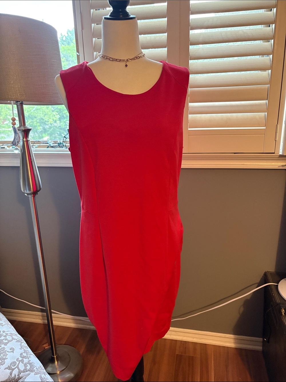 Banana Republic Sleeveless Red Sheath Dress